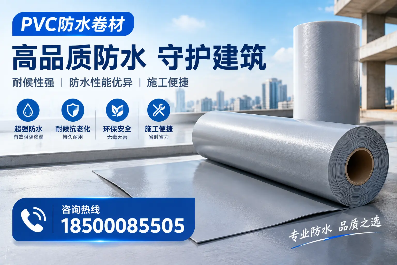 PVC防水卷材的防水效果评测，适合营口的科学依据